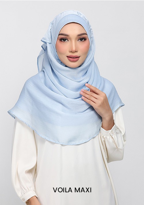 Pastel Blue Crinkled Satin