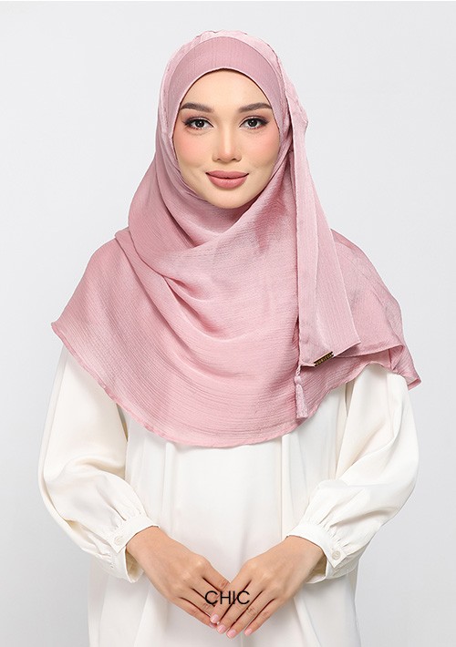 Blush Pink  Crinkle Satin